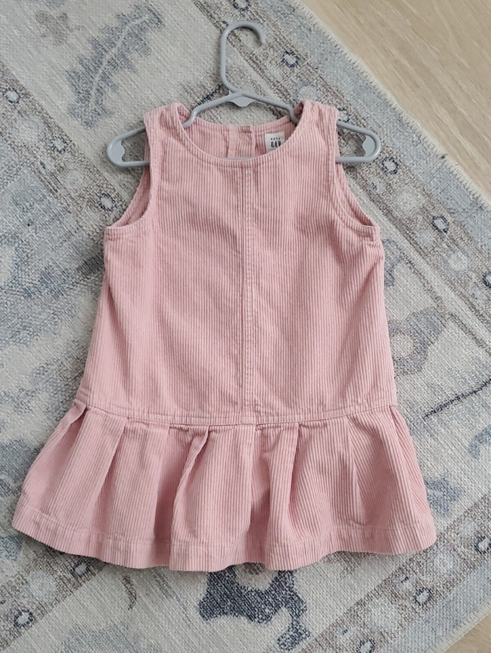 Baby Gap Girls Pink 100% Cottom Corudroy Jumper Dress Sz3